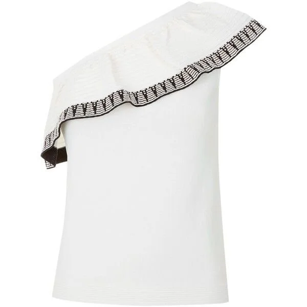 新品未使用　OHGA RUFFLE SHOULDER ホワイト Rag & Bone Shoulder Bag in Antique White | REVOLVE